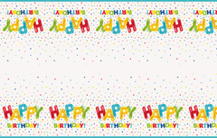Unique Plastový ubrus Happy Birthday Happy Balloons 137x213cm