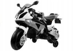 Lean-toys Motocyklový motor se stříbrnou baterií BMW S1000RR