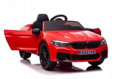 Lean-toys Akumulátorový vůz BMW M5 Red Lacquered