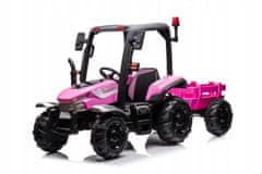 Lean-toys Bateriový traktor BLT-206 růžový