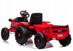Lean-toys Bateriový traktor s přívěsem CH9959 červený