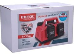 Extol Premium Nabíječka (8891895) na 4 baterie SHARE20V, 2+2, 3,5A