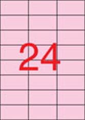 Apli Etiketa, 70 x 37 mm, pastelová růžová, 480 ks/bal., 11843