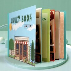 Meng Montessori Quiet book -sticker book -TichÃ¡ knÃ­Å¾ka - sada 4 tichÃ½ch knih