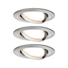 Paulmann PAULMANN SmartHome Zigbee vestavná svítidla sada LED Coin Nova Plus 3x6,5W stmívatelné kruhové kov kartáčovaný 929.59 P 92959 92959