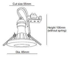 Light Impressions Light Impressions Kapego stropní vestavné svítidlo Alcor 220-240V AC/50-60Hz GU10 1x max. 35,00 W stříbrná 110014