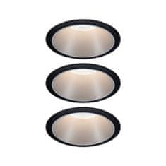 Paulmann PAULMANN Vestavné svítidlo LED Cole 3x6,5W černá/stříbrná mat 3-krokové-stmívatelné 2700K teplá bílá 934.08 93408
