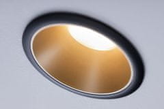 Paulmann PAULMANN Vestavné svítidlo LED Cole 6,5W černá/zlatá mat 3-krokové-stmívatelné 2700K teplá bílá 934.03 93403