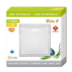 Ecolite Ecolite LED sv. vč. HF senz.,11W,27x27cm,IP44,1100lm,bílé WD002-11W/LED/HF
