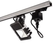 Light Impressions Deko-Light kolejnicový systém 3-fázový 230V D Line adaptér se zásuvkou 220-240V AC/50-60Hz černá RAL 9011 58,5 710026