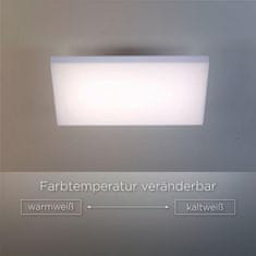 PAUL NEUHAUS LEUCHTEN DIREKT is JUST LIGHT LED stropní svítidlo hranaté v bílé s nastavitelnou teplotou barvy a funkcí stmívání 2700-5000K