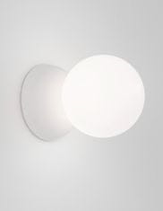 Nova Luce Nova Luce Nástěnné kulaté světlo Zero - 5 W, G9, bílé sklo a šedý beton NV 9577012