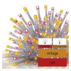 Emos EMOS Standard LED spojovací řetěz pulzující – rampouchy, 2,5 m, venkovní, červená/vintage D1CD01
