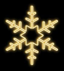 DecoLED DecoLED LED světelná vločka s hvězdou ve středu na VO, pr. 100 cm, teple bílá