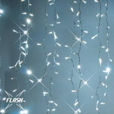 DecoLED DecoLED LED světelná záclona, FLASH, 1x1,5 m, ledově bílá, 150 diod, IP67