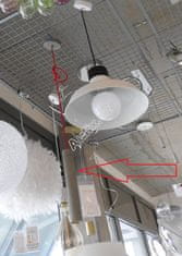 Výprodej vzorku Závěsné svítidlo s objímkou v designu betonu E27 plus červený kabel 2m - AULIX