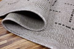 Kusový koberec FLOORLUX Silver/Black 20008 – na ven i na doma 60x110