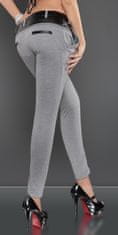 Amiatex Dámské jeans 76919 + Ponožky Gatta Calzino Strech, šedá, L/XL
