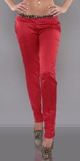Amiatex Dámské jeans 77073, červená, 40