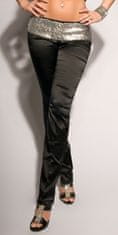 Amiatex Dámské jeans 77783, černo-stříbrná, 40