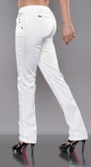 Amiatex Dámské jeans 77069, bílá, 40