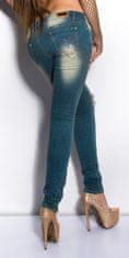 Amiatex Dámské jeans 77933, džínová, 38