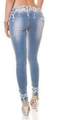 Amiatex Dámské jeans 77941, bílá, 38