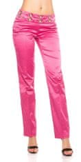 Amiatex Dámské jeans 78756, růžová, 40