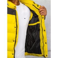 Dstreet Pánská vesta s kapucí CRISS žlutá tx4321 M