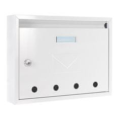 Rottner Imola poštovní schránka bílá | Cylindrický zámek | 32 x 24 x 6 cm