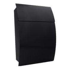 Rottner Harrow poštovní schránka černá | Cylindrický zámek | 32 x 44.5 x 10.5 cm