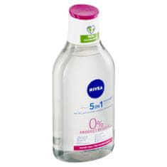 Nivea MicellAir 5 v 1 Jemná micelární voda bez parfému pro suchou pleť, 400 ml