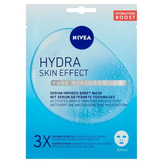 Nivea Hydra Skin Effect 10minutová hydratační textilní maska, 1 ks
