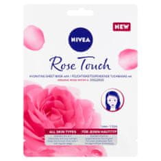 Nivea Rose Touch 10minutová hydratační textilní maska, 1 ks