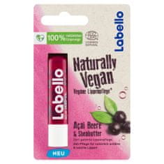Labello Naturally Vegan Açai Beere & Sheabutter Balzám na rty, 4,8 g