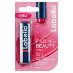 Labello Caring Beauty Pink barevný balzám na rty, 4,8 g