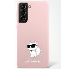 Karl Lagerfeld KLHCS23MSNCHBCP hard silikonové pouzdro Samsung Galaxy S23 PLUS 5G pink Silicone Choupette