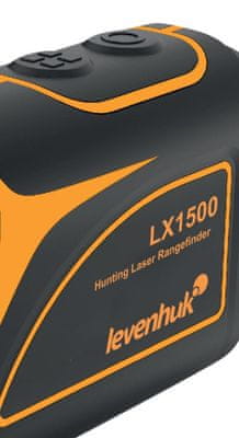  dálkoměr levenhuk lx1500 laserový dobíjecí baterie zaměří i drobné cíle lze umístit do stativu režim skenování výpočet rychlosti