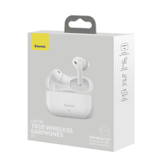 BASEUS Baseus W3 bezdrátová sluchátka do uší Bluetooth 5.0 TWS vodotěsná IP55 bílá