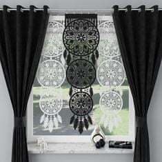 My Best Home Panelová dekorační záclona na žabky ALIA černá, šířka 43 cm výška 140 cm (cena za 1 kus panelu) MyBestHome