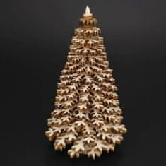 AMADEA Dřevěná dekorace 3D strom přírodní 11cm