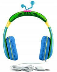 eKids Dětská kabelová sluchátka Cocomelon, zelená, omezená hlasitost