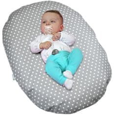 Babyrenka Babyrenka kojenecký relaxační polštář 80x60 cm EPS Dots Big grey