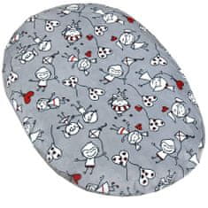 Babyrenka Babyrenka kojenecký relaxační polštář 80x60 cm EPS Minky kids grey