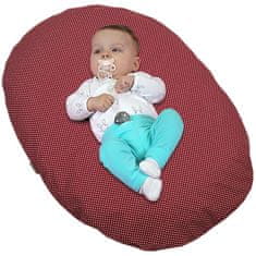 Babyrenka Babyrenka kojenecký relaxační polštář 80x60 cm EPS Dots dark red