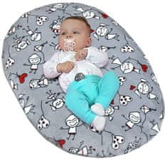 Babyrenka Babyrenka kojenecký relaxační polštář 80x60 cm EPS Minky kids grey