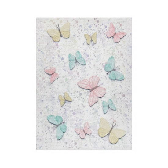 Dywany Lusczów Dětský kusový koberec Bambino 1610 Butterflies cream 120x170 cm
