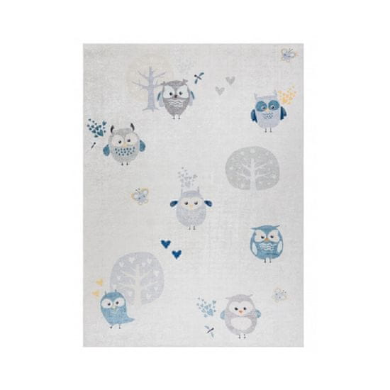 Dywany Lusczów Dětský kusový koberec Bambino 1161 Owls grey 120x170 cm