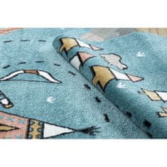 Dywany Lusczów Dětský kusový koberec Fun Indian blue 80x150 cm