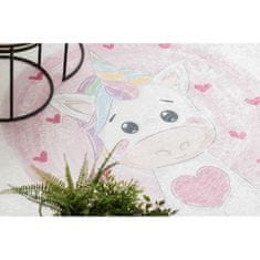 Dywany Lusczów Dětský kusový koberec Bambino 1128 Unicorn cream 160x220 cm